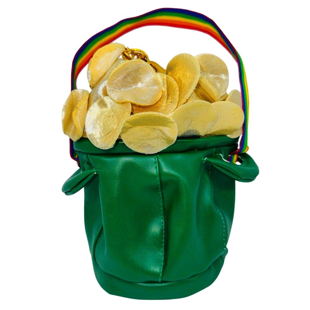 St. Patricks Day Mini Handbag Pot Of Gold Rainbow Bag Leprechaun Costume Handbag